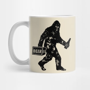 Bigfoot Drinking Beer Funny Mug